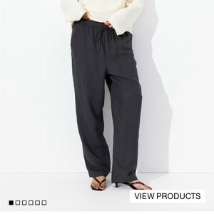 Women's Linen-Blend Drawstring Pants